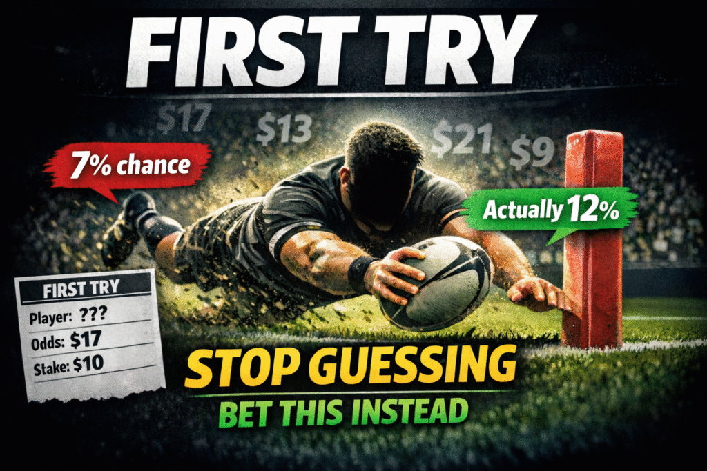 NRL first try betting strategy explaining probability vs odds